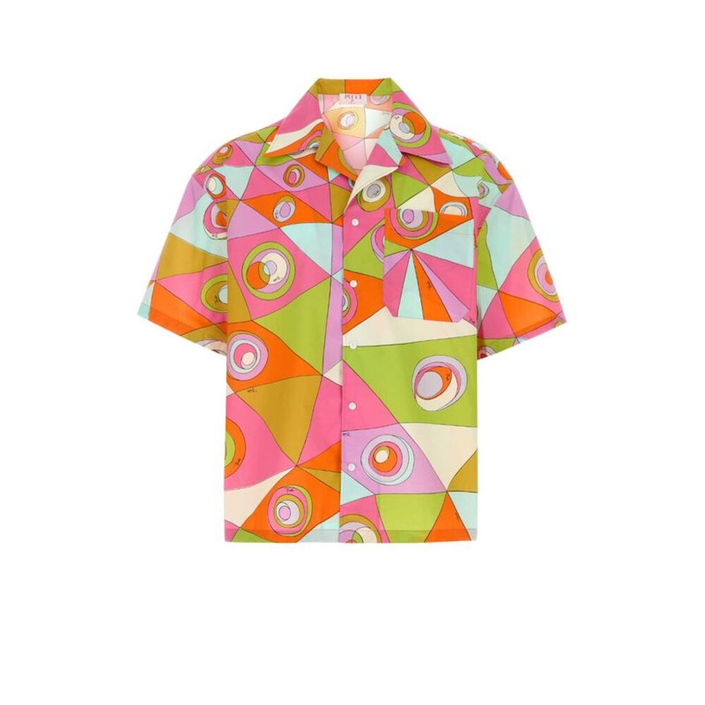 Emilio Pucci Men Printed Poplin Shirt